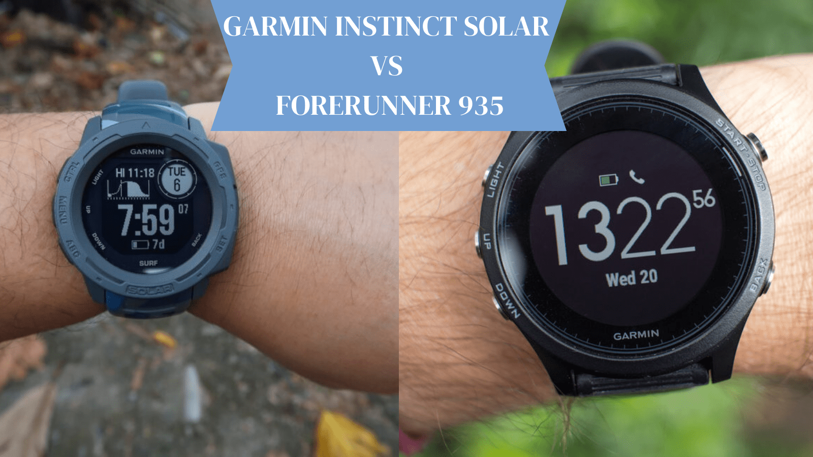Garmin Instinct Solar vs Forerunner 935